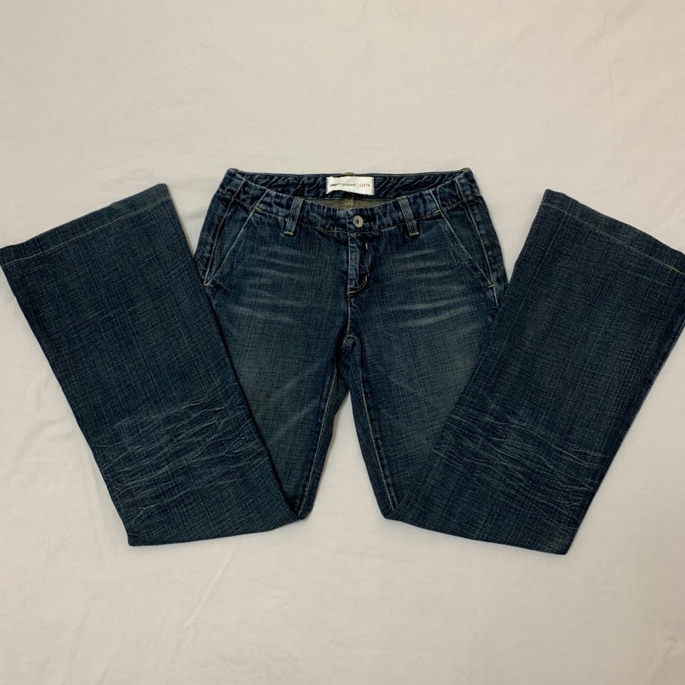 Paper Denim & Cloth Madcap Flare blue jeans Size 26, hemmed 30” inseam, low rise - Picture 3 of 14